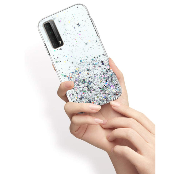 Etui do Huawei P Smart 2021/Y7A, Glittery, przezroczyste