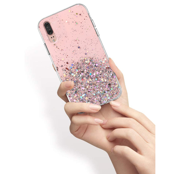 Etui do Huawei P20, Glittery, różowe