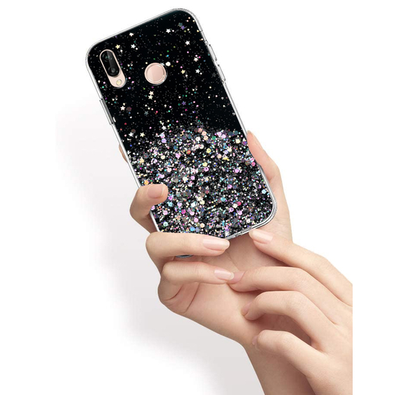 Etui do Huawei P20 Lite, Glittery, czarne