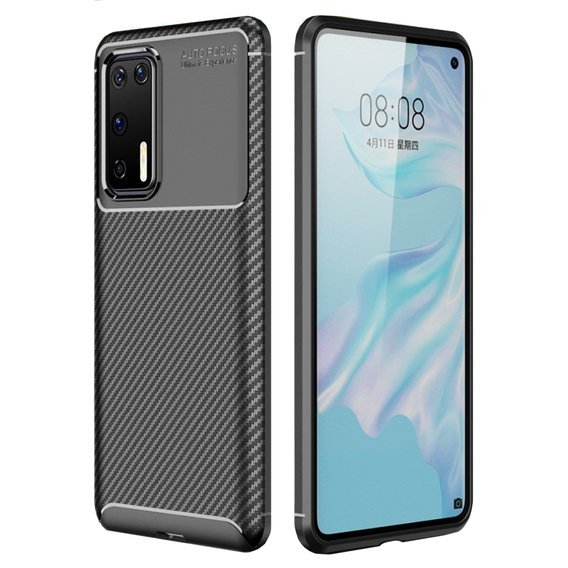 Etui do Huawei P40 - CARBON GEL - Black