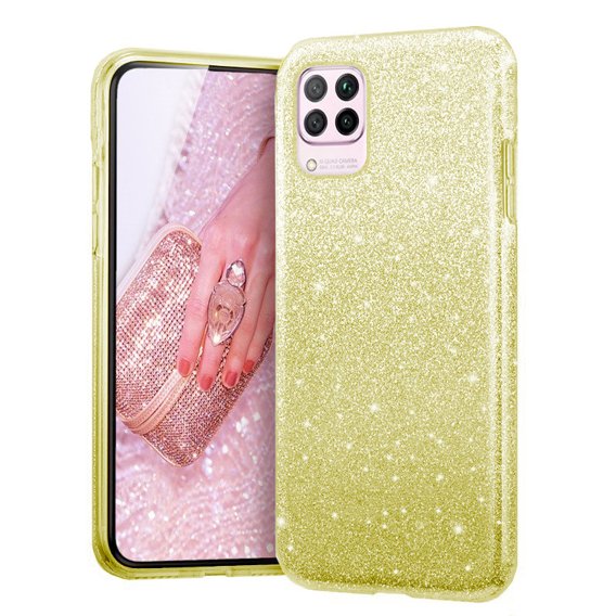 Etui do Huawei P40 Lite, Glitter Case, Złote