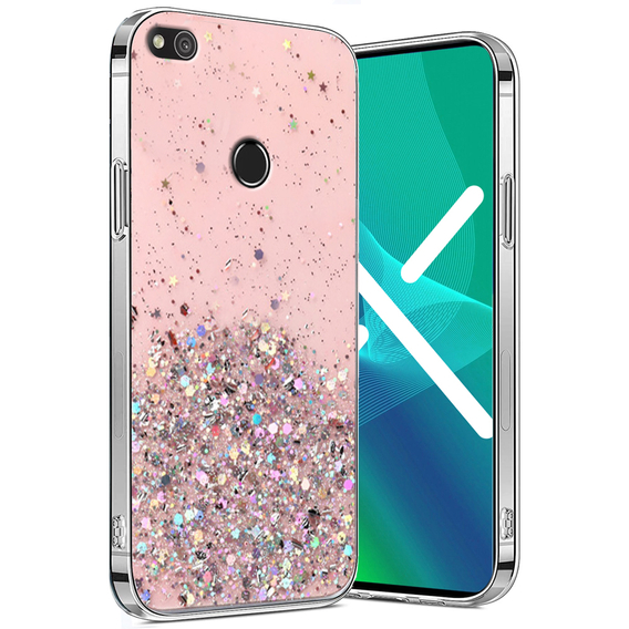 Etui do Huawei P8 Lite 2017/ P9 Lite 2017, Glittery, różowe