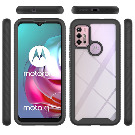 Etui do Motorola Moto G10 / G20 / G30, Shockproof, z folią, czarne