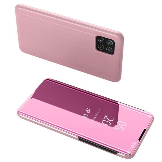 Etui do Samsung Galaxy A22 5G, Clear View, różowe rose gold
