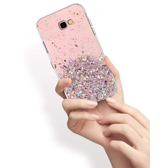 Etui do Samsung Galaxy J4 Plus, Glittery, różowe