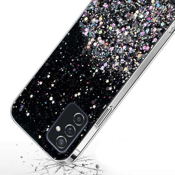Etui do Samsung Galaxy M52 5G, Glittery, czarne