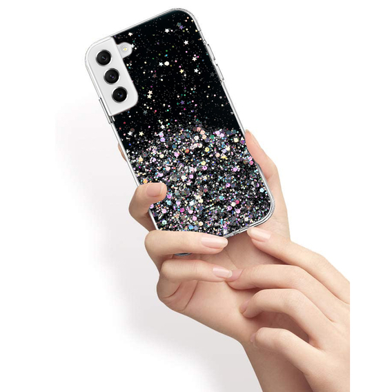 Etui do Samsung Galaxy S22+ Plus 5G, Glittery, czarne