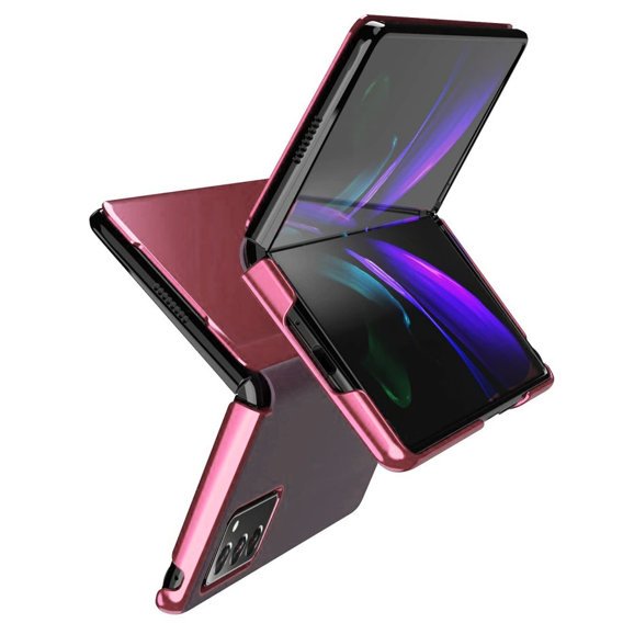 Etui do Samsung Galaxy Z Fold 2 5G, Clear View, różowe rose gold