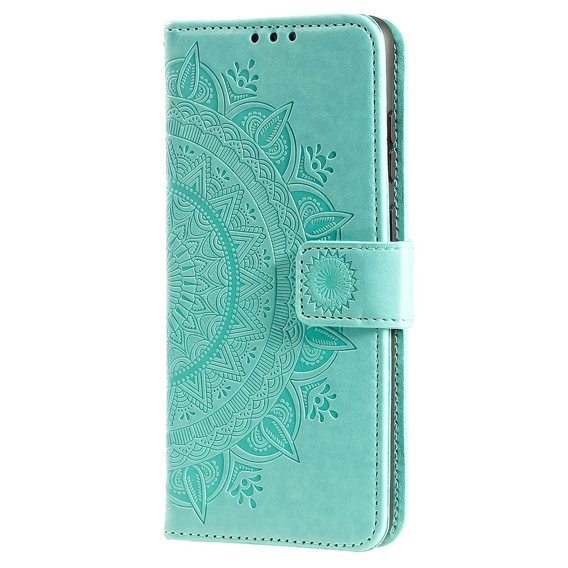 Etui z klapką do Realme C35, Mandala, zielone