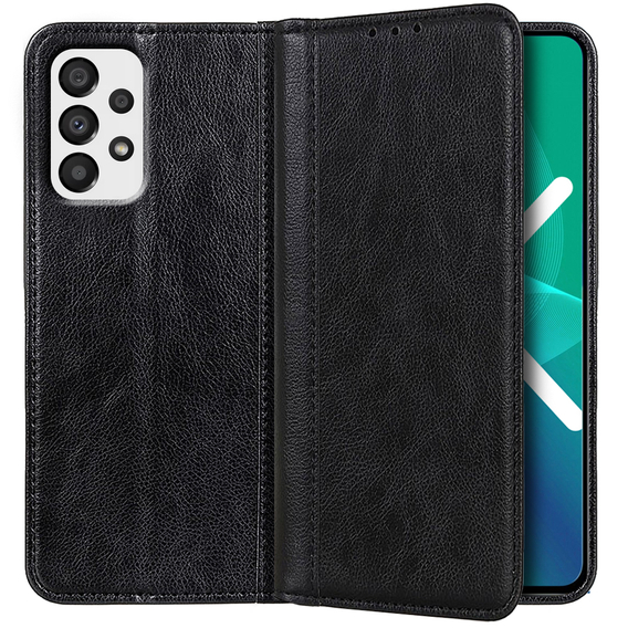 Etui z klapką do Samsung Galaxy A53 5G, Split Leather, czarne