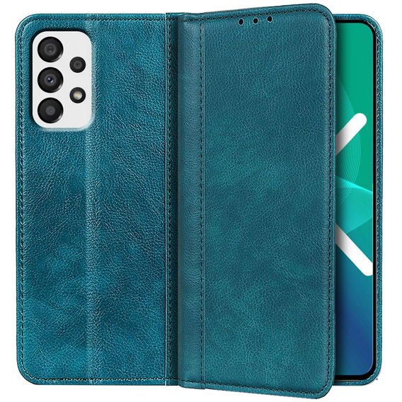 Etui z klapką do Samsung Galaxy A53 5G, Split Leather, zielone