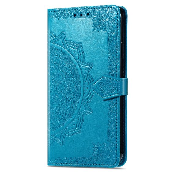 Etui z klapką do Xiaomi Poco F4 GT, Mandala, niebieskie