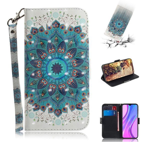 Etui z klapką do Xiaomi Redmi 9, Wallet, Mandala Flower