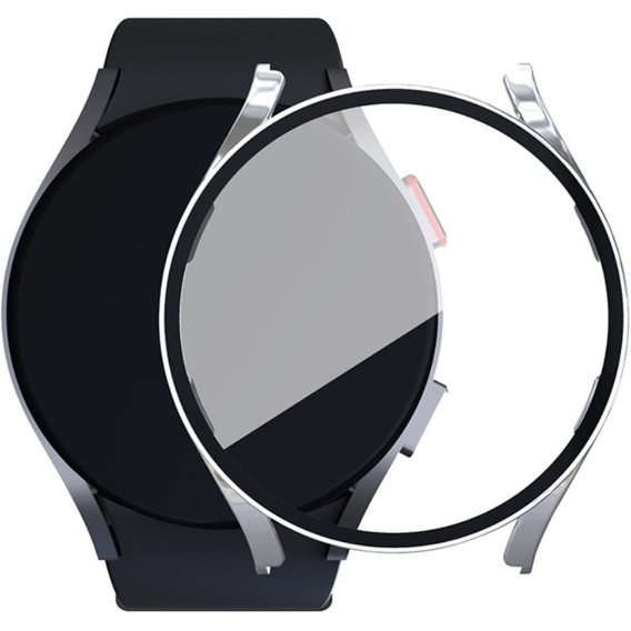 Etui z wbudowanym szkłem do Samsung Galaxy Watch 5 40mm, Silver