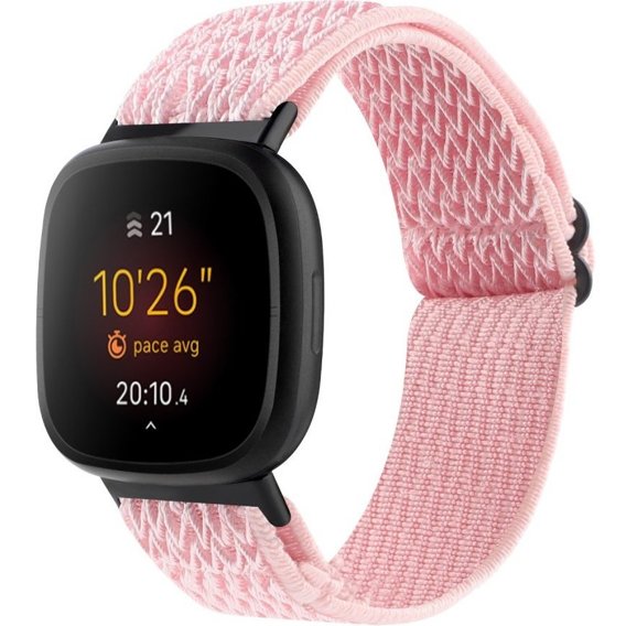 Pasek Nylonowy do Fitbit Versa 3/Versa 4, Różowy