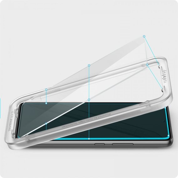 Szkło Hartowane z ramką do montażu SPIGEN Alm Glas.TR do Samsung Galaxy A53 5G (2 sztuki)